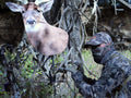 Rattling deer using a heads up decoy