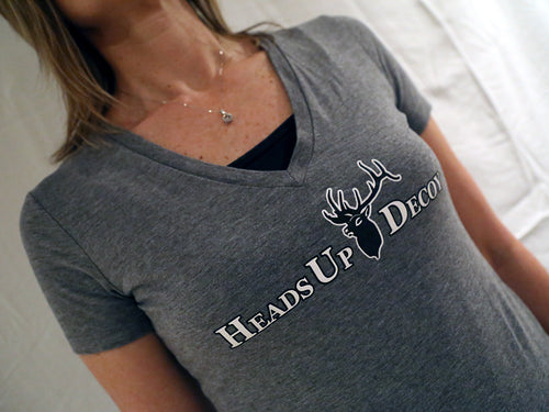 Belle fitted shirt with Heads Up Decoy Logo